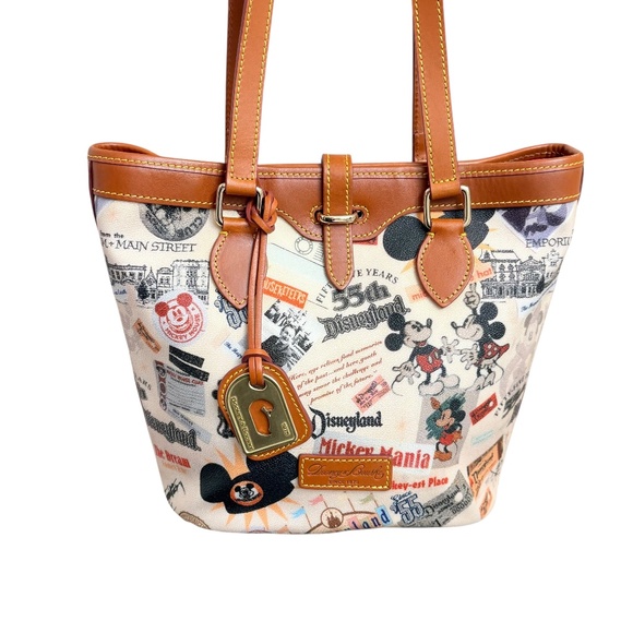 Nwt Disney Dooney & Bourke Walt Disneyland Bucket 55th Anniversary Mickey Mouse